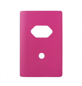 Placa p/ 1 Tomada + Furo 4x2 - Novara Rosa Fosco